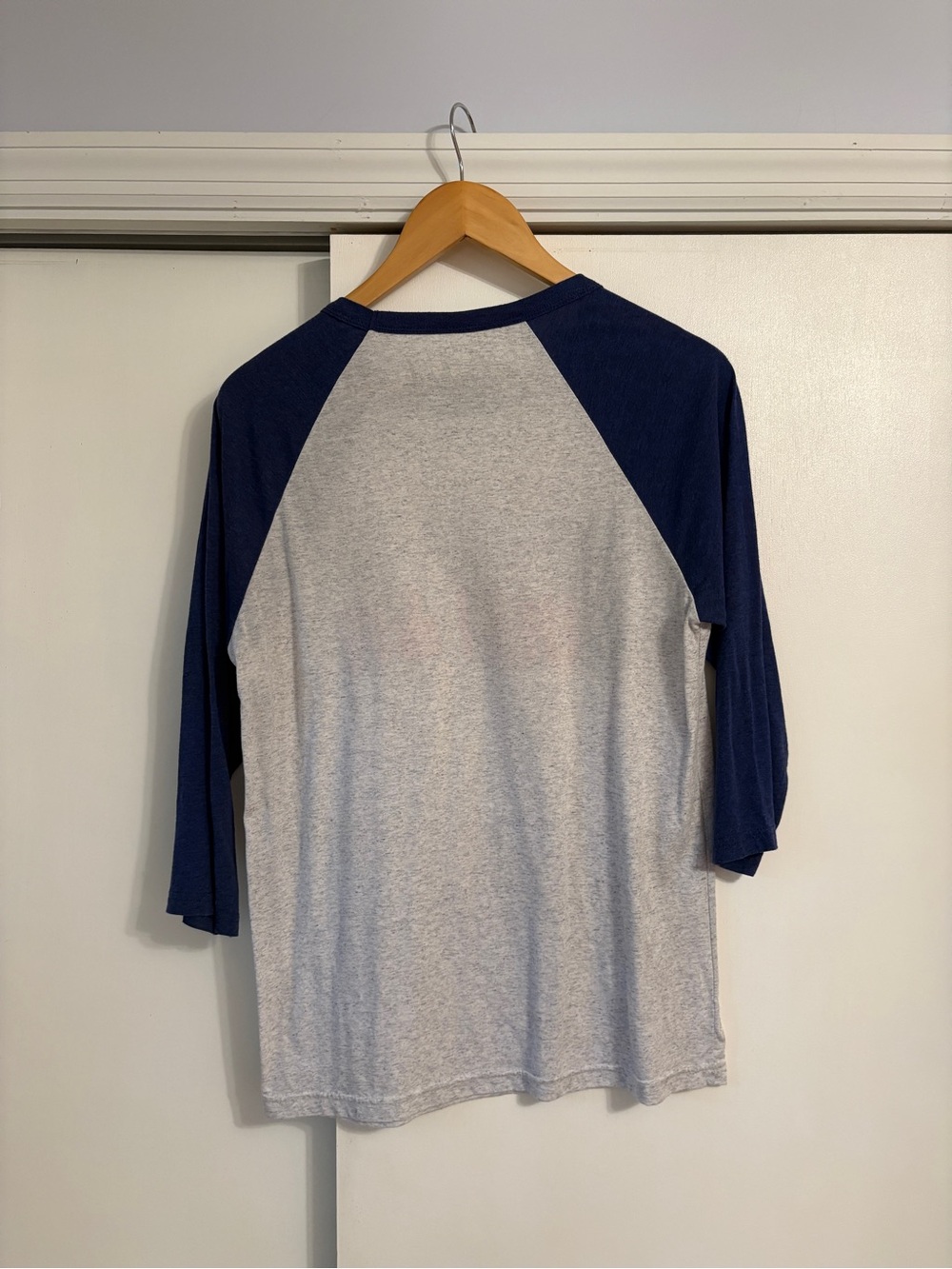 Austin Graphic Raglan Baseball Tee - Blue/Gray - Picture 2 of 5